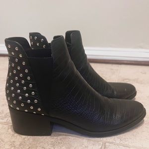 Steve Madden Studded Snakeskin Booties